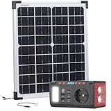 revolt Mini Powerstation: Fensterbank-Solarkraftwerk: Powerstation mit 20-W-Modul, 88,8 Wh, 120W (Solar Powerstation, Powerstation Solar Generator, Spannungswandler)