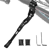 toptrek Fahrradständer Einstellbarer Universal Hinterbauständer Aluminiumlegierung Fahrrad Ständer Anti-Rutsch Seitenständer für 24-28 Zoll Mountainbike/Rennrad/BMX/MTB