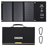 OGORI 30W Solar Ladegerät Faltbar Solarpanel, Tragbar Solarladegerät mit 3-Port Type-C/QC3.0/PD für Android-Smartphone/Tablets/Kamera usw,Geeignet für Outdoor, Wandern, Camping, Reisen