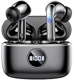 Vtkp Bluetooth Kopfhörer,Kopfhörer Kabellos Bluetooth 5.3 mit 4 Mic,Neue ENC Noise Cancelling In Ear Wireless Earbuds Tiefer Bass, IP7 Wasserdicht Ohrhörer,LED-Anzeige