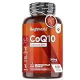 Coenzym Q10-200mg pro Kapsel - 120 vegane CoQ10 Kapseln - 4 Monate Vorrat - Aus Pflanzlicher Fermentation - Bioaktiv, Natürlich und Hohe Bioverfügbarkeit - Laborgeprüft mit Zertifikat - WeightWorld