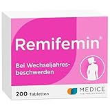 Remifemin 200 Tabletten - Medikament für Wechseljahre - bei leichten bis mittleren Wechseljahresbeschwerden - hormonfrei - pflanzliches Arzneimittel