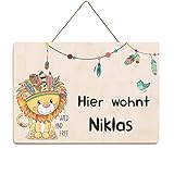 Holzura Namensschild Kinderzimmer Personalisierte Geschenke Baby Zimmer, Namensschilder für das Kinderzimmer Deko, Türschild personalisiert mit Namen, Türschild Kinderzimmer