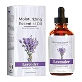 Lavender Essential Oil, Lavender Moisturizing Essential Oil - 100mL with Glass Dropper | 100% Pure & Natural Lavender Oil for Diffusers, Sleep, Relaxation, Room Fragrance Lamps, Massage