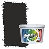 McPaint Bunte Wandfarbe matt für Innen Lakritzschwarz 10 Liter - Weitere Graue Farbtöne Erhältlich - Weitere Größen Verfügbar