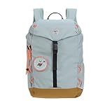 LÄSSIG Kinder Wanderrucksack Kinderrucksack mit Brustgurt gepolsterte Schultergurte wasserabweisend, 14 Liter/Big Outdoor Backpack Nature Hellblau