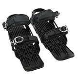 Pyhodi Mini Short Ski Skates für Schnee, Short Snowskates Snowblades Skiboards Schlittschuhe für Schnee, Verstellbare Skating-Ski Snowblades Skiboards Skibindung Outdoor für Winterschuhe,Schwarz