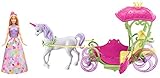 Barbie Mattel DYX31 - Bonbon Prinzessin, Einhorn und Kutsche