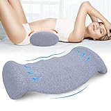 SAHEYER Lendenkissen Orthopädisches Lendenwirbelkissen aus Memory Foam, Ergonomisches Rückenkissen & Lendenwirbelstütze für Bett, Sofa, Stuhl, Auto und Bürostuhl, Grau