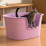 Katzenklo XXL, groß Katzentoilette hoher Rand Design für Kätzchen-Komfort, einfache Reinigung, geräumig für Katzen bis 10 kg,Für große Katzen, Kätzchen, Toilet, XXL Toilette, Cat Litter Box