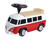 BIG – Bobby Car Baby VW T1 (rot-weiß) - Kinderfahrzeug mit Flüsterreifen, Hupe & Anhängerkupplung - Rutschauto für Kleinkinder & Kinder ab 18 Monaten (bis 50 kg)