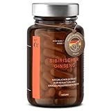 Sibirischer Ginseng - 900mg Taigawurzel Pulver pro Tagesdosis - Eleuthero Eleutherococcus - Adaptogen - Erschöpfung, Müdigkeit, Konzentration - 60 Ginseng Kapseln Vegan