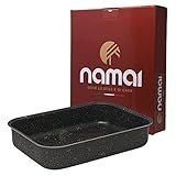 NAMAI - Auflaufform 40cm x 28cm - Lasagne Auflaufform - Geeignet Für Die Spülmaschine - Made In Italy -Aluminium