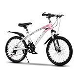 SPAHTT Kinderfahrrad für Jungen Und Mädchen 20' 22' 24' Zoll MTB Mountainbike 21 Gang Geeignet für Alter 8-16 Kohlenstoffstahl Fahrrad für Kinder Doppelscheibenbremse Hängegabel