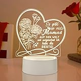 weeyin Geschenke für Mama, Muttertagsgeschenke für Mama, Personalisierte LED Nachtlicht mit Dankeschön Beste Mütter, Geschenk Muttertag, Geburtstagsgeschenk für Mama, Geschenke für Weihnachten