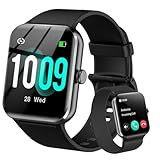 Baolubao Smartwatch Damen Herren mit Telefonfunktion/Message Reminder,Sportuhr mit 100+Sportmodi,Fitnessuhr,Pulsmesser,Schlafmonitor,Schrittzähler,Smart Watch für Android iOS