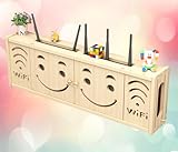 FGDIUCVN Router-Aufbewahrungsbox für die Wand, WLAN-Aufbewahrungsbox, an der Wand montiertes Regal, Kabel, WLAN-Regalbox, kabelloser Router-Sortierkasten, A-71 x 24 cm