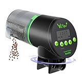 Ycozy Futterautomat Aquarium mit Feuchtigkeitsdichter Abdeckung Fischfutter Automat mit Typ-C Ladekabel LCD-Anzeige für Aquarium Fischtank Navi-EVS 200ml