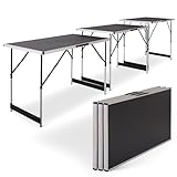 Raburg Multifunktionstisch, 3-teilig, Alu Tapeziertisch, 3x100cmx60cm, pro Tisch 30kg Belastbarkeit 4-fach höhenverstellbar, Catering Party Events Camping Garten Flohmarkt Renovierung Tapezieren, Olli