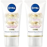 NIVEA Luminous 630 Hand Creme LSF15 (50 ml), Pflegecreme reduziert Pigmentflecken und beugt der Neuentstehung vor, hochwirksame Anti-Pigmentflecken Creme für die Hände (Packung mit 2)