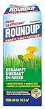 Roundup Rasen-Unkrautfrei Konzentrat, Unkrautvernichter zur Bekämpfung von Unkräutern im Rasen, 500ml für 333m²