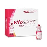 Vitasprint B12 Trinkfläschchen, 100 St. – Mit hochdosiertem Vitamin B12 und wertvollen Eiweißbausteinen für mehr geistige und körperliche Energie und weniger Müdigkeit und Erschöpfung