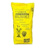 15kg Lübzer Holzkohle Restaurant-Qualität argentinische Quebracho Blanco Premium Kohle extra große Stücke Steakhouse Charcoal geeignet für sämtliche Holzkohlegrills