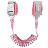 Blisstime Kleinkind-Leine, Kinder-Leine, Anti-Verlust-Handgelenk-Verbindung mit Schlüsselschloss, verbesserte Baby-Leine mit Sicherheits-Armband für Babys, Kleinkinder, Kinder, 1,5 m, Rosa