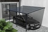 Cazeboo Terrassenüberdachung Carport KLEO 450L300 Aluminium Grau