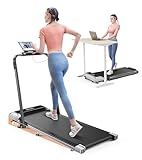 Laufband für Zuhause mit Neigung, 2 in 1 Walking Pad, 12km/h Klappbar Laufband mit Steigung, 2.5HP Under Desk Schreibtisch Treadmill für Zuhause & Büro, Fernbedienung und App, Keine Installation