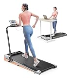 Laufband für Zuhause mit Neigung, 2 in 1 Walking Pad, 12km/h Klappbar Laufband mit Steigung, 2.5HP Under Desk Schreibtisch Treadmill für Zuhause & Büro, Fernbedienung und App, Keine Installation