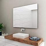 Concept2u Spiegel -Badspiegel -Wandspiegel 5 mm - Kanten fein poliert - inkl. verdeckter Halterungen quer oder hochkant Montage möglich 45 cm Breit x 60 cm Hoch