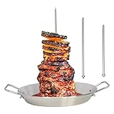 Grillspieße – Schaschlikspieße, Einwegspieße | Edelstahl-Grillspieße zum Grillen, Fleischständer für Tacos Al Pastor, Kebabs, brasilianische Churrasco