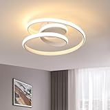 Goeco LED Deckenleuchte 36W, Moderne Spiral Deckenlampe LED, 3000K Warmlicht Weiße Deckenbeleuchtung für Wohnzimmerlampe Schlafzimmerlampe Küchenlampe Flurlampe
