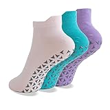 NuAngela Yoga Socken für Damen, Antirutsch Socken, Anti-Rutsch-Yoga-Socken für Barre, Pilates, Ballett, Tanz, Krankenhaus, Zuhause, barfuß