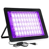 50W LED UV Schwarzlicht LED Strahler, Flutlicht Partylicht UV LED Schwarzlichtlampe mit Schalter IP65 Wasserdicht für Bühnendekoration Licht Halloween Konzert Party Band Bar Leistung Deko (50W)