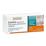 Laxans-ratiopharm 5 mg magensaftresistente Tabletten: Helfen planbar und sanft bei Verstopfung mit dem Wirkstoff Bisacodyl, 30 Tabletten