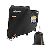 Motorradgarage Winterfest Wasserdichter,420D Oxford-Stoff mit Kennzeichenfenster,4 Reflektorstreifen,Motorrad Abdeckplane Indoor(XXL 225x95x125 cm)