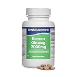 Koreanischer Ginseng 2000mg - 360 Tabletten - Geeignet für Veganer - Versorgung für bis zu 1 Jahr - SimplySupplements