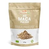 Maca Pulver - 400g Bio Maca Pulver - Natürlich und reines Bio-Produkt - Hergestellt in Peru aus der Maca Wurzel - Gelatiniert - NaturaleBio.