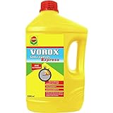 VOROX Unkrautfrei Express - Unkrautvernichter gegen Klee, Löwenzahn, Giersch, Moos - Konzentrat - Anwendung zwischen Gemüse- und Zierpflanzen - 2,2 Liter