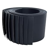 ESTEXO Hart PVC Sichtschutzstreifen Doppelstabmatten Streifen Zaunblende Sichtschutz 19 x 252,5 cm Formstabil 1,35 mm Dicke Balkonsichtschutz Rollen Windschutz (10 Streifen/Anthrazit RAL7016)