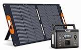 ALLWEI Solargenerator 300W mit 100W Solarpanel, 266Wh Tragbare Powerstation, PD100W USB-C Zwei-Wege-Ladung, 230V AC, 72800mAh Akku Mobiler Stromspeicher für Outdoor Camping Notfall Stromausfälle