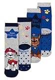 United Labels Paw Patrol ABS Socken für Jungen - Kinder Stoppersocken antirutsch Söckchen Blau/Grau (2er Pack) (DE/NL/SE/PL, Numerisch, 31, 34, Regular, Blau/Grau)