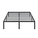 Olee sleep 45cm Stabiler Stahlbett / Stahl-Lattenrost / Anti-Rutsch-Unterstützung / Matratzenunterbau / Metallbett / Bettrahmen / Bett / 140 x 200cm / Full / Schwarz / Metall