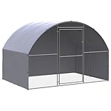 vidaXL Outdoor Hühnerstall 3x2x2m Verzinkter Stahl Hühnerhaus Geflügelstall