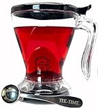 Tee-Time Teamaker, GRATIS Messlöffel und Ersatz Siebeinsatz,Teesieb für losen Tee, Tea Maker, Teebereiter, 450ML-1 Stück, Kaffefilter, Eisteemaker für Tee und Eistee, Teezubereiter,