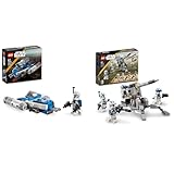 LEGO Star Wars Captain Rex Y-Wing Microfighter 75391 + 501st Clone Troopers Battle Pack Set 75345, Geschenkidee für Jungen und Mädchen, baubares Spielzeug