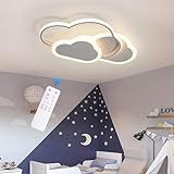 YLFXL LED Deckenleuchte Kinderzimmer Lampe Decke, 42CM Deckenlampe Kinderzimmer Dimmbar mit Fernbedienung, 32W Lampe kinderzimmer Deckenleuchte Wolken für Wohnzimmer, Schlafzimmer, Kinderzimmer