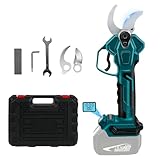 Akku Astschere Kompatibel mit Makita 18 v (No Batterie), Öffnung 65 mm, Max 40 mm Schnittdurchmesser, LCD Display Elektrische Gartenschere Wiederaufladbare Baumschere für Baumzweige, Blumen (A)